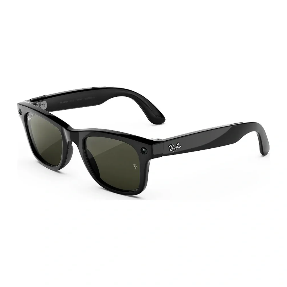 Ray-Ban Meta Wayfarer Gen 3 Shiny Black Polarized GreenStandard