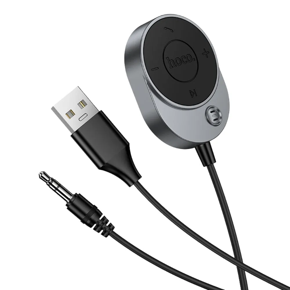 Hoco Bluetooth Car Receiver With AUX and Cable