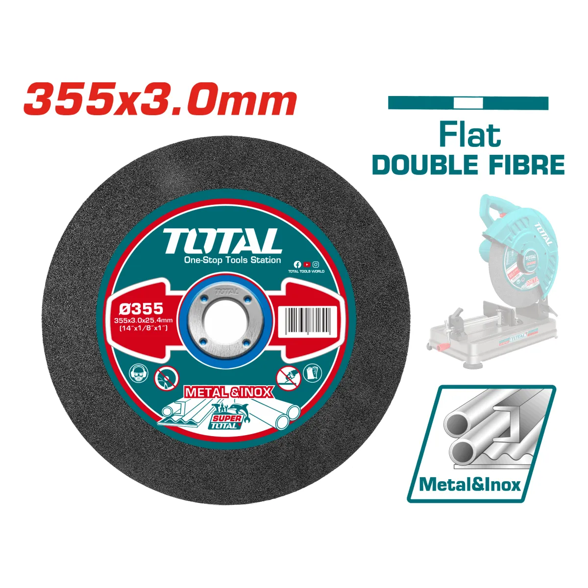 Total TAC2303558 355mm Metal Cutting Disc