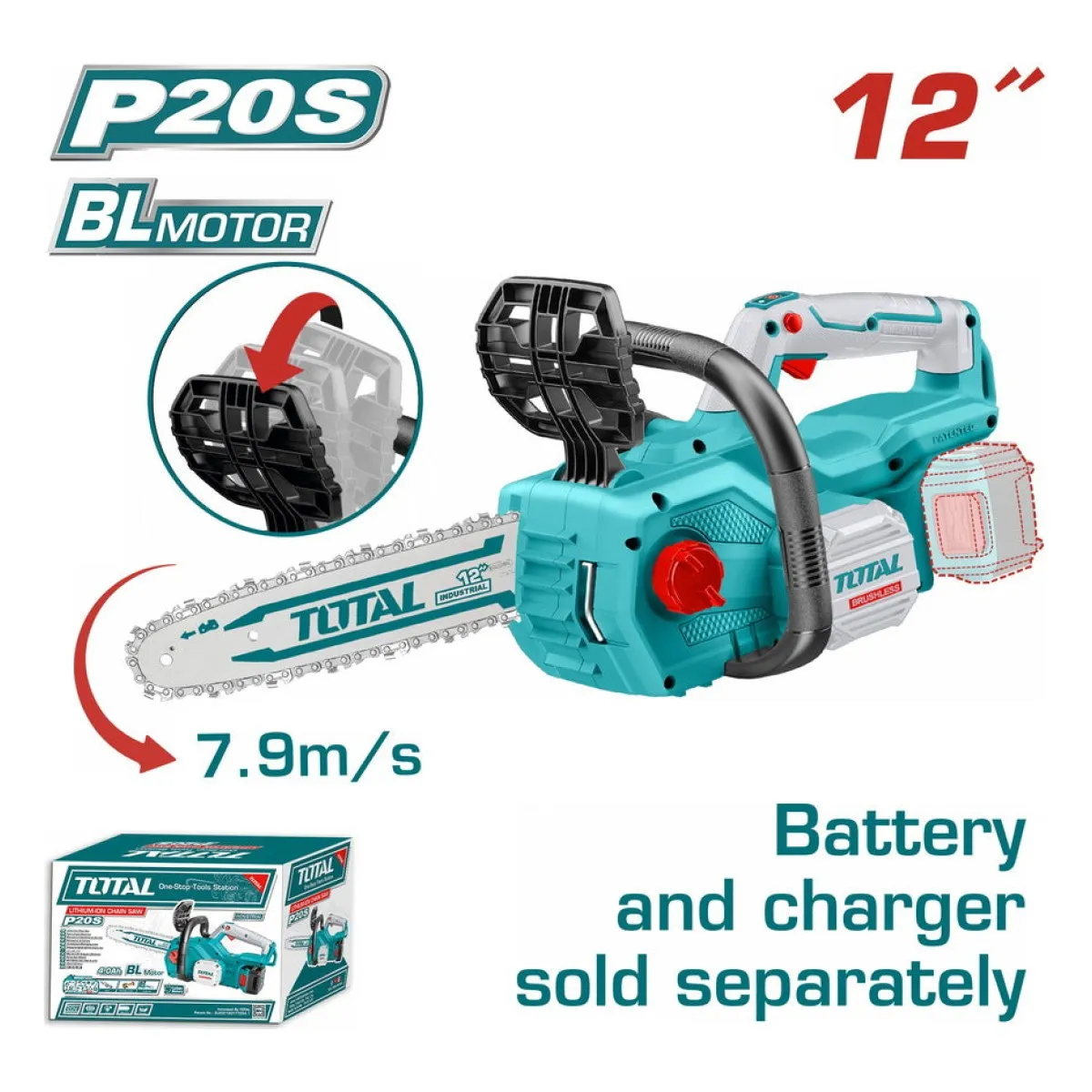 Total TGSLI20128 20V 12-Inch Chainsaw