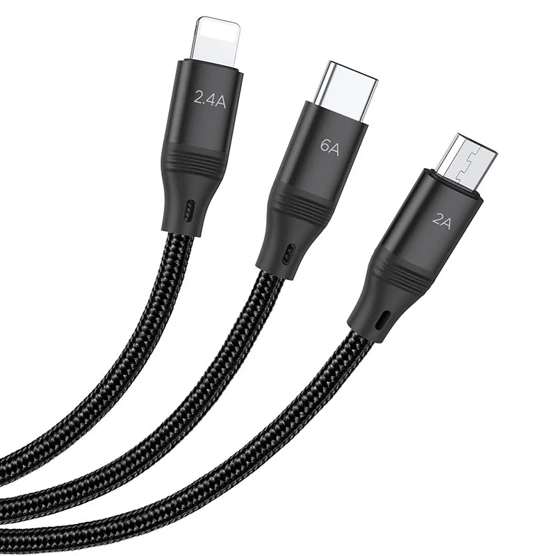 Hoco 3 in 1 Fast Charging Cable U104
