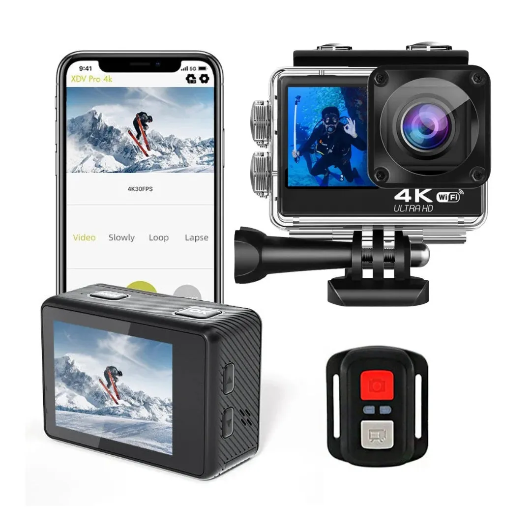 4K Sports Action Camera Dual HD Touch Screens