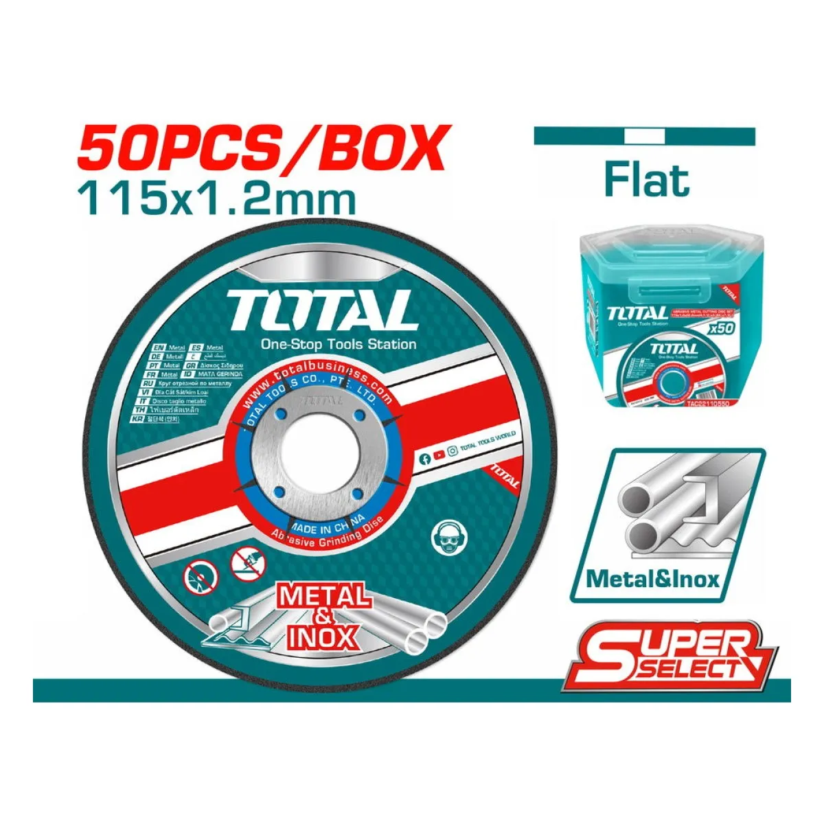 Total TAC22111550 115mm Metal Cutting Disc
