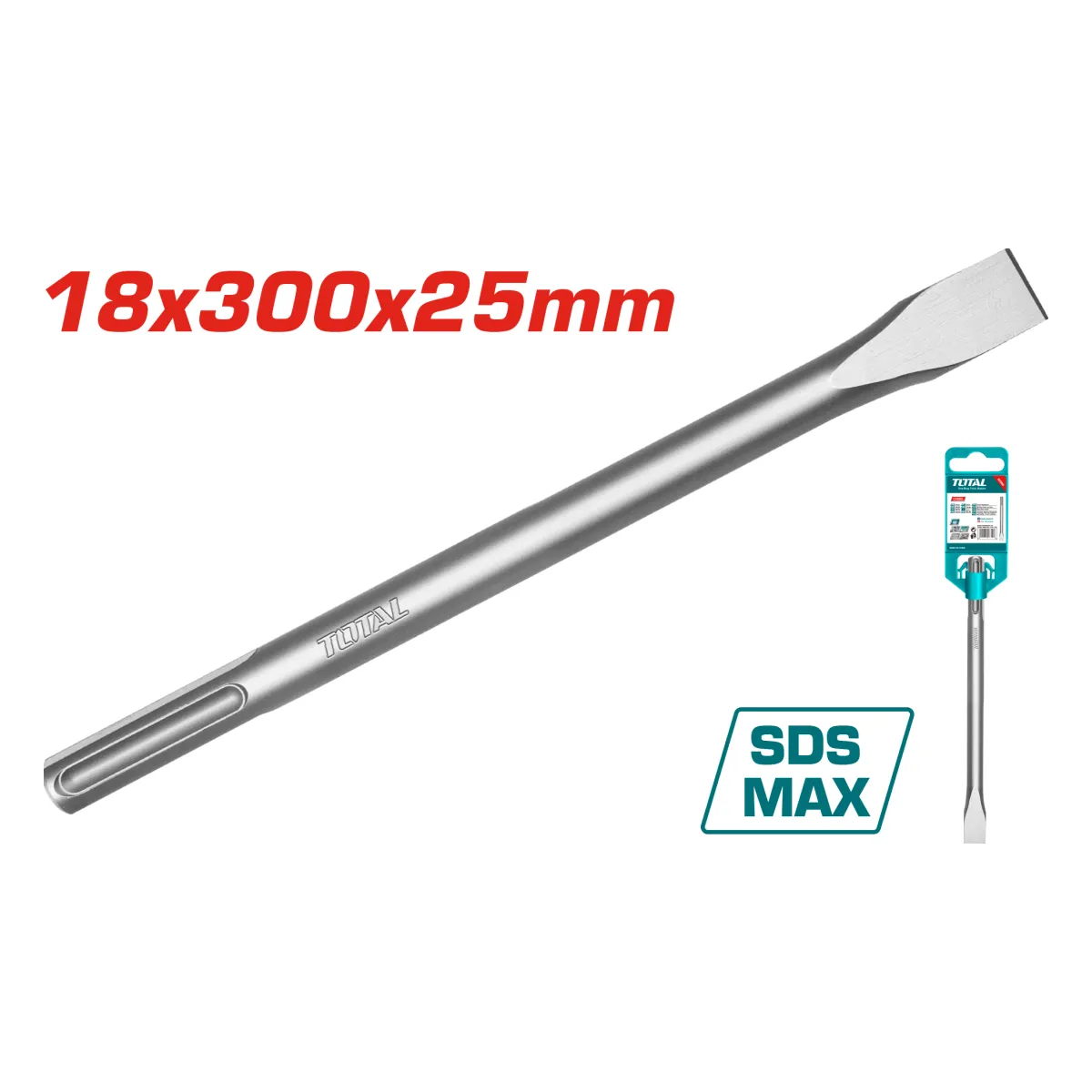 Total TAC15221811 300mm SDS Max Flat Chisel