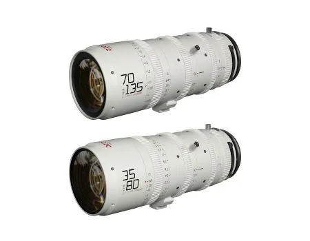 DZOFilm Catta 35-80 & 70-135mm T2.9 E-Mount Cine Zoom 2-Lens Bundle (White)