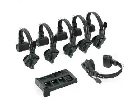 Hollyland Solidcom C1-6S Full-Duplex Wireless DECT Intercom System with 6 Headsets (1.9 GHz)
