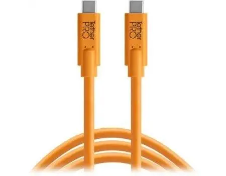 Tether Tools TetherPro USB Type-C Male to USB Type-C Male Cable (15', Orange)