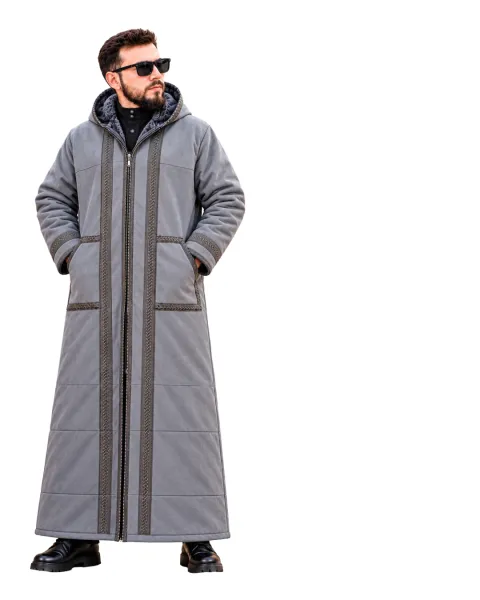 Moroccan fur-trimmed abaya