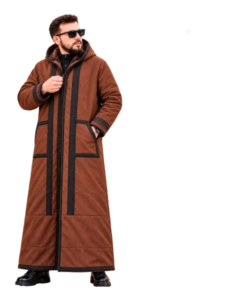 Moroccan fur-trimmed abaya