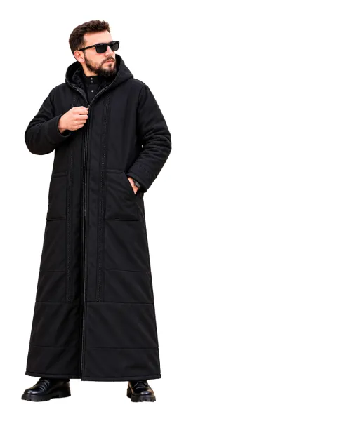 Moroccan fur-trimmed abaya