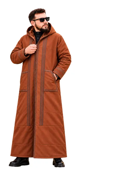Moroccan fur-trimmed abaya