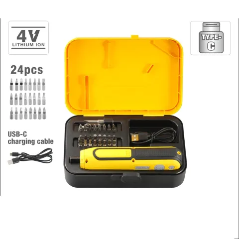 4V Lithium-ion Cordless Drill 24pcs Set - مفك براغي كهربائي دقيق