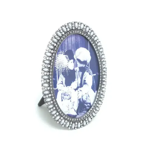 Oval Strass Photo Frame