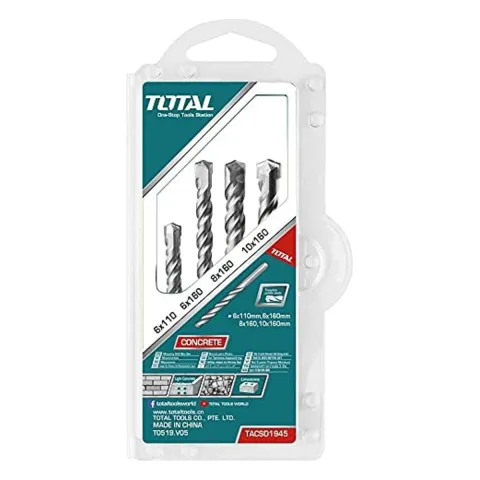 Total TACSD1945 SDS Plus Drill Bits, 4pcs