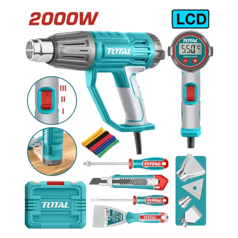 Total TB200561 2000W Digital Heat Gun Kit