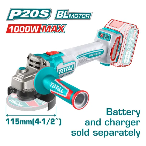 Total TAGLI27153 20V 115mm Angle Grinder