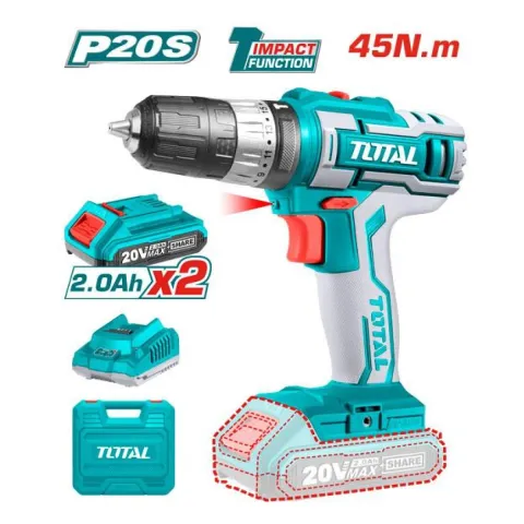 Total TIDLI200215 20V Impact Drill Kit