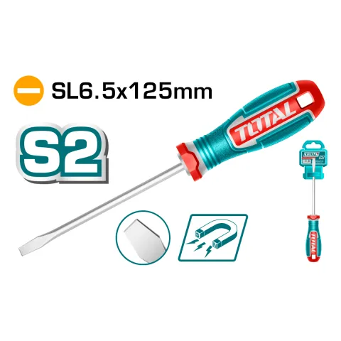 Total TSDSL6125 SL6.5 x 125mm Slotted Screwdriver