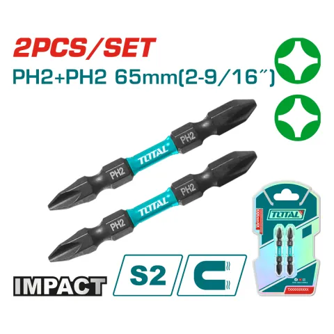 Total TACIM72PH265 65mm Impact Screwdriver Bits, 2pcs