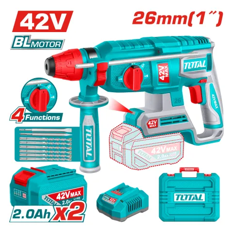 Total TRHLI422682 42V SDS Plus Rotary Hammer Kit