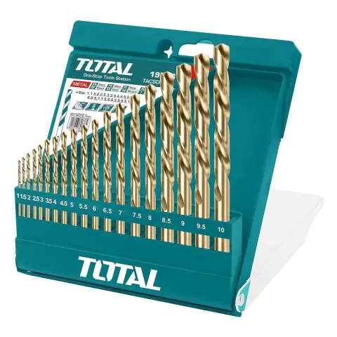 Total TACSD0195 HSS Drill Bits, 19pcs