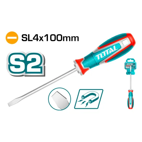 Total TSDSL4100 SL4 x 100mm Slotted Screwdriver