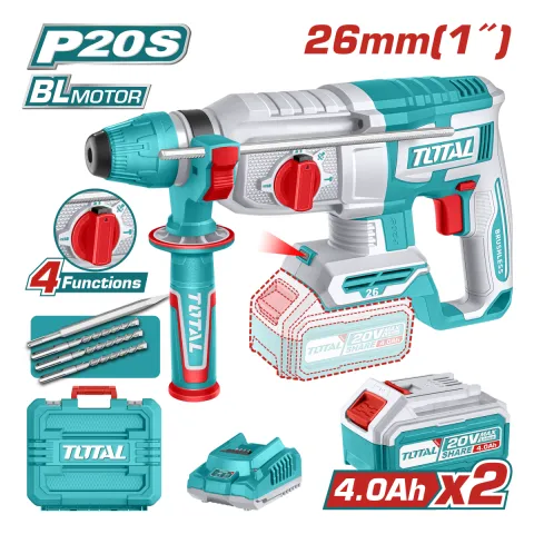 Total TRHLI202682 20V SDS Plus Rotary Hammer Kit